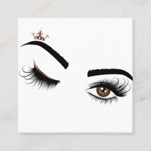 Makeup artist Beauty Salon Lash Extension wink eye Square Business Card