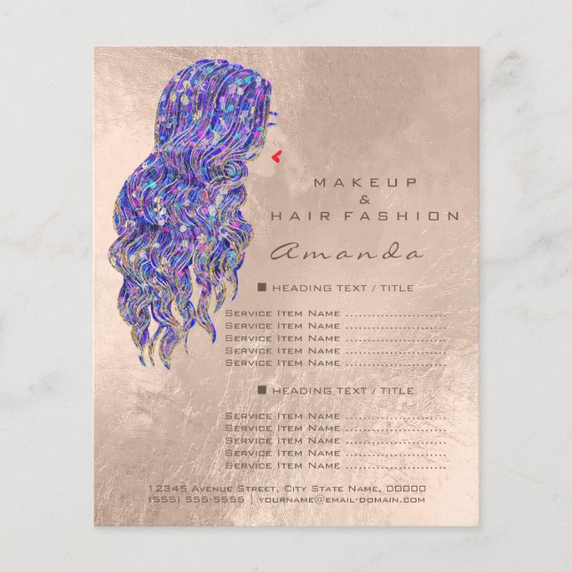 Makeup Artist Beauty Salon Lash Flyer Mermaid Pear (Front)