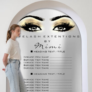 Makeup Artist Beauty Salon Lash Flyer Silver Gold
