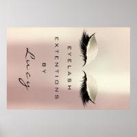 Makeup Artist Beauty Salon Lashes Eyes Rose Gold
