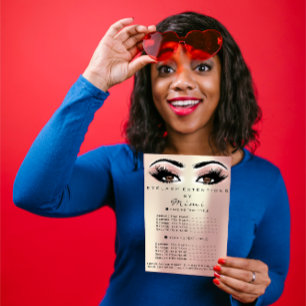 Makeup Artist Beauty Salon Lashes Flyer Brown Rose