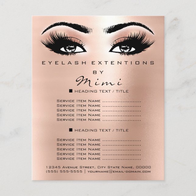 Makeup Artist Beauty Salon Lashes Flyer Eyes Skinn (Front)