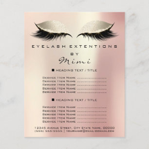 Makeup Artist Beauty Salon Lashes Flyer Rose Ivory