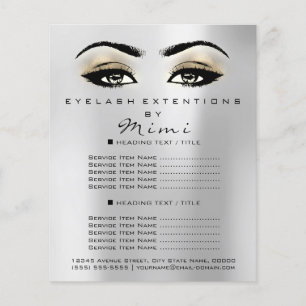Makeup Artist Beauty Salon Lashes Flyer Silver Lux