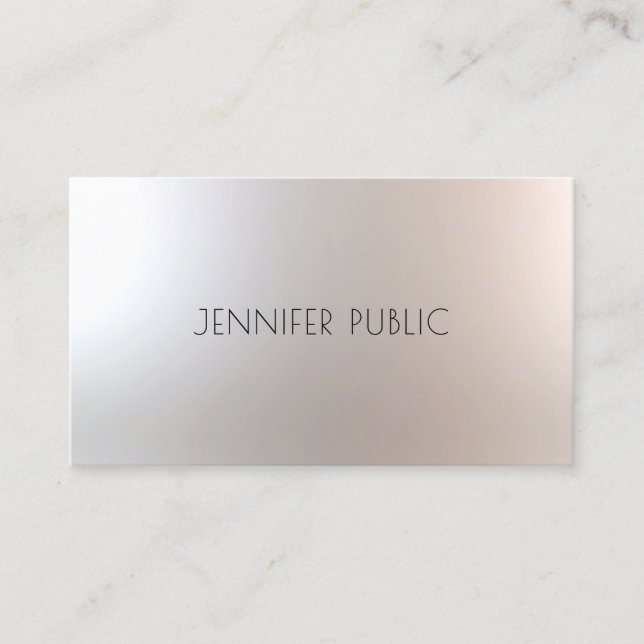 Makeup Artist Beauty Salon Stylish Glamour Plain Business Card (Front)