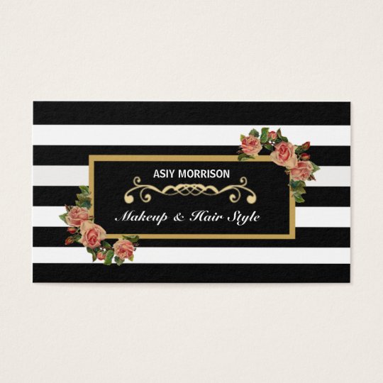 Makeup Artist Beauty Salon Vintage Business Card