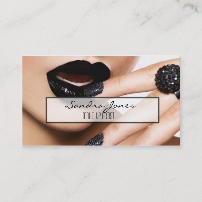 Makeup Artist, Beauty, Skincare Business Card (Front)