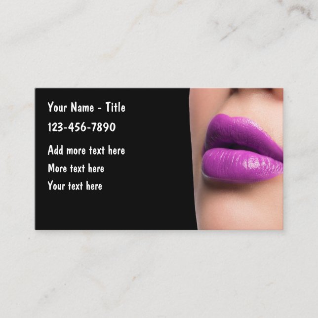 Makeup Artist Beauty Theme Business Cards (Front)