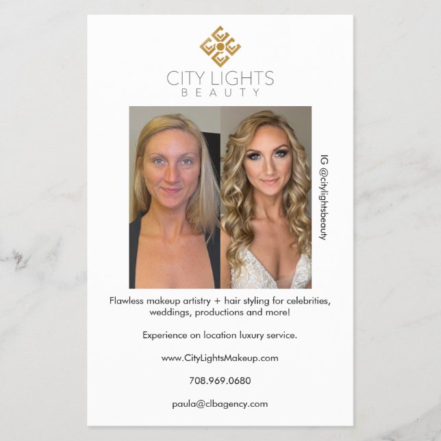 Makeup Artist Before and After Flyer (Front)
