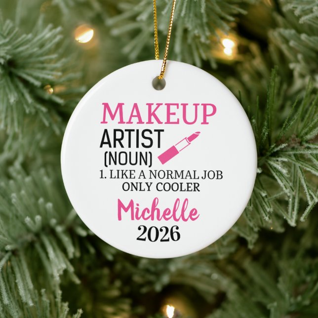 Makeup Artist Best Ever Ceramic Tree Decoration (Tree)