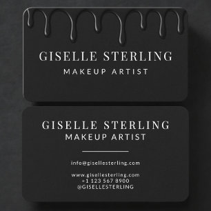 Makeup Artist Black Business Card