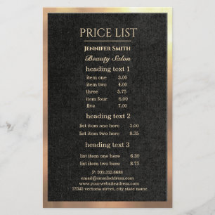 Makeup Artist Black Gold flyer