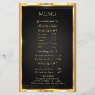 Makeup Artist Black Gold flyer