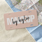 Makeup artist bold signature script blush pink