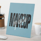 Makeup artist bold signature script pastel blue