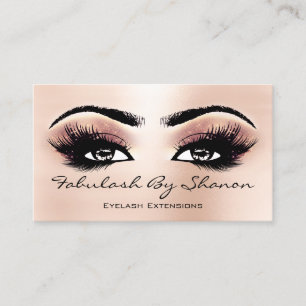 Makeup Artist Brow Eyelash Skinny Rose Business Card