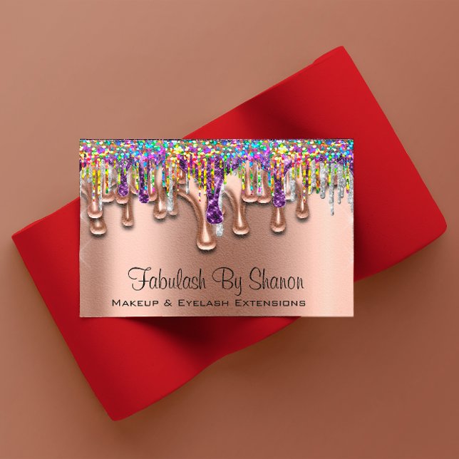 Makeup Artist Brow Purple Holograph Business Card (Makeup Artist Brow Purple Holograph Business Card)