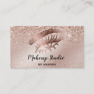 Makeup Artist Brown Eyes Long Lashes Business Card