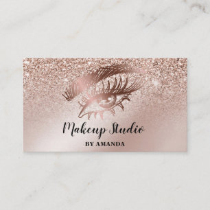 Makeup Artist Brown Eyes Long Lashes Business Card