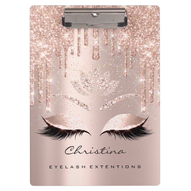 Makeup Artist Browns  Lashes Spark Confetti Lotus Clipboard (Front)
