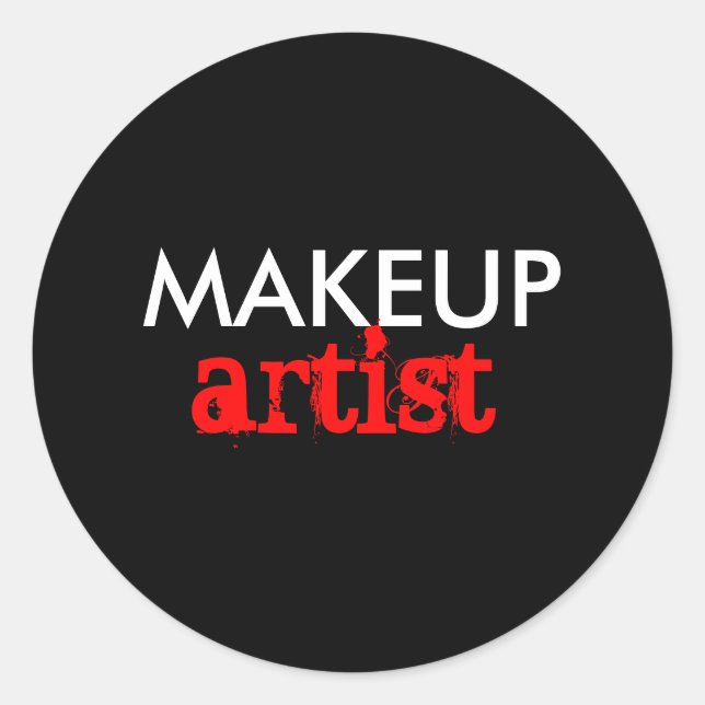 Makeup artist business art occupation stickers (Front)