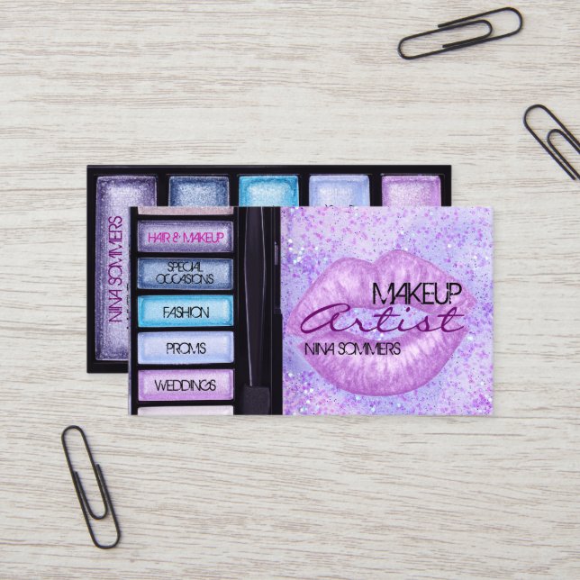 Makeup Artist Business Card (Front/Back In Situ)