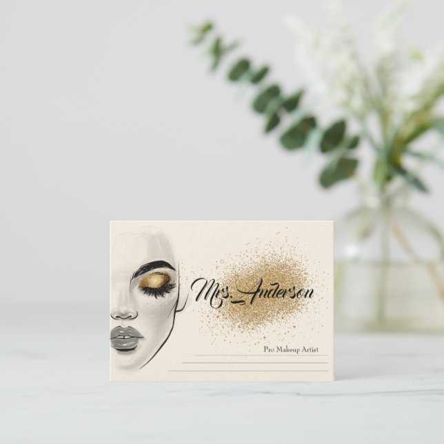 Makeup Artist Business Card  (Standing Front)