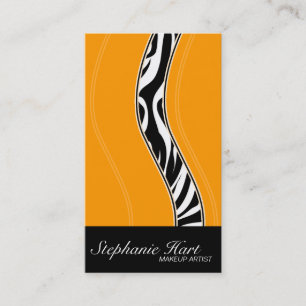 Makeup Artist Business Card - Bold Zebra Print