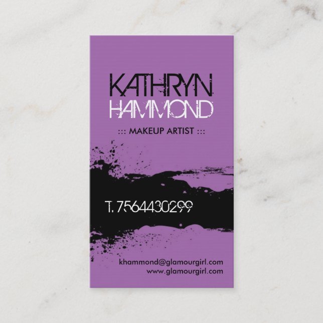 Makeup Artist Business Cards (Front)