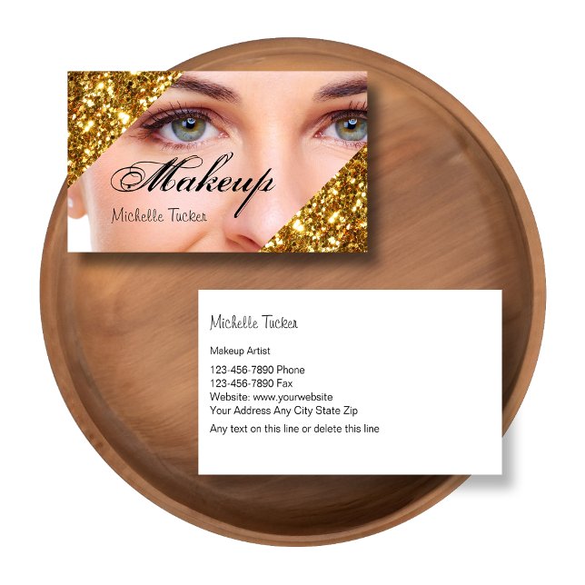 Makeup Artist Business Cards (Glitzy makeup artist business cards by custom business templates)
