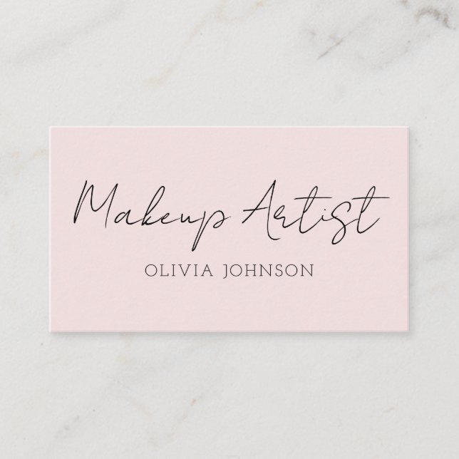 Makeup Artist Business Cards | Signature Script (Front)