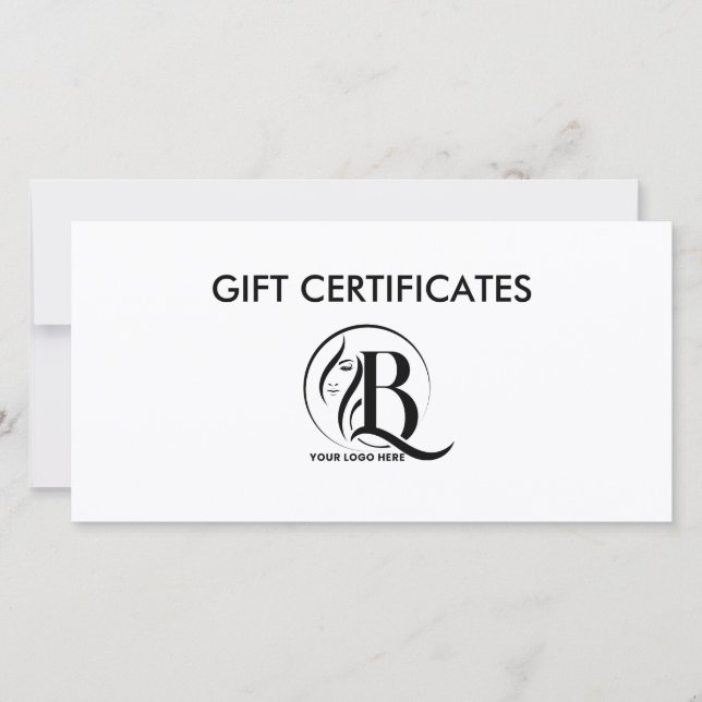 Makeup Artist Business Gift Certificates (Front)