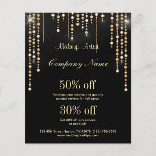 Makeup artist business personalised flyer