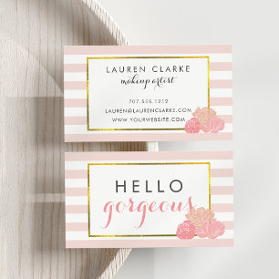 Makeup Artist Cards Hello Gorgeous Double-Sided