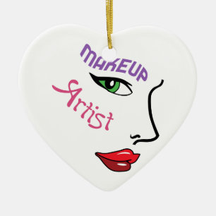 Makeup Artist Ceramic Tree Decoration