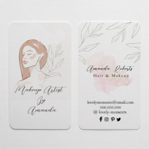 Makeup Artist Chic Beauty Natural Business Card