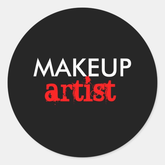 Makeup artist classic round sticker