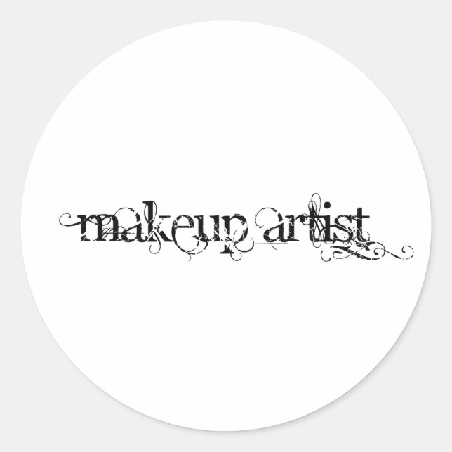 Makeup Artist Classic Round Sticker (Front)