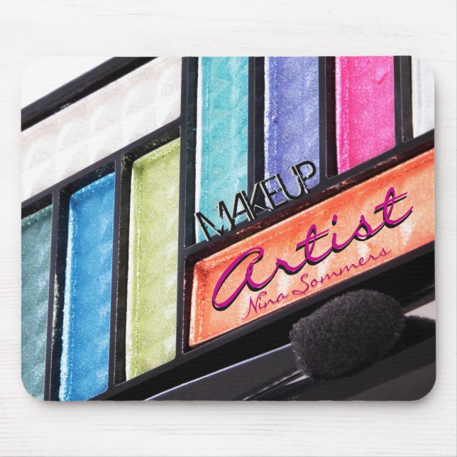 Makeup Artist Colourful Eyeshadow Palette Mouse Mat (Front)