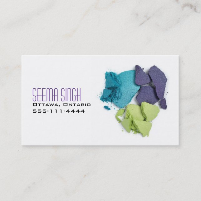 Makeup Artist cosmetics 3 faces Business Card (Front)