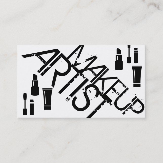 Makeup Artist Cosmetologist Cosmetology Business Card (Front)