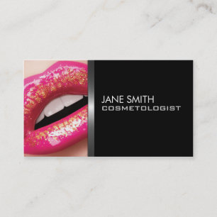 Makeup Artist Cosmetologist Cosmetology Elegant Business Card