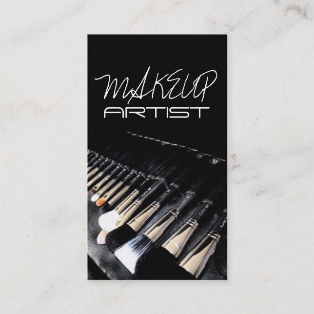 MakeUp Artist, Cosmetology, Salon Business Card (Front)