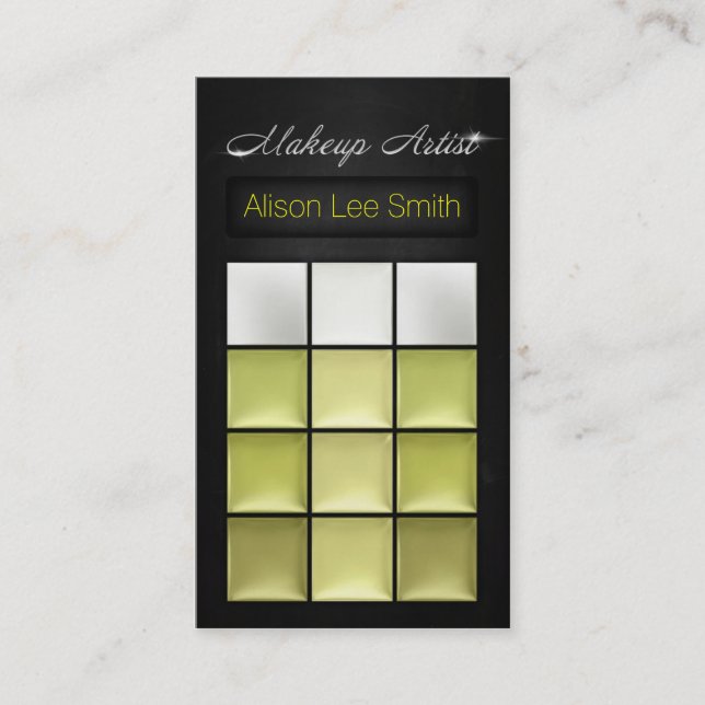 Makeup Artist / Cream Eyeshadow Palette Business Card (Front)