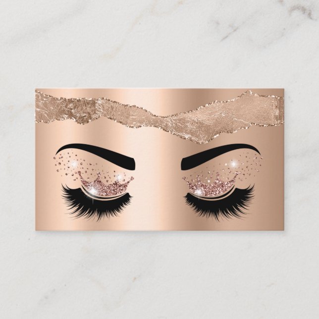 Makeup artist Crown Lashes Beauty Salon Extension  Business Card (Front)