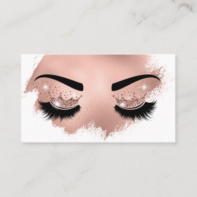 Makeup artist Crown Lashes Beauty Salon Extension Business Card (Front)
