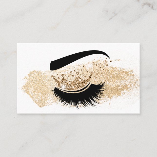 Makeup artist Crown Lashes Beauty Salon Extension Business Card (Front)