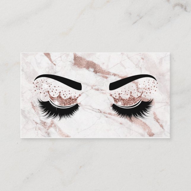 Makeup artist Crown Lashes Beauty Salon Extension Business Card (Front)