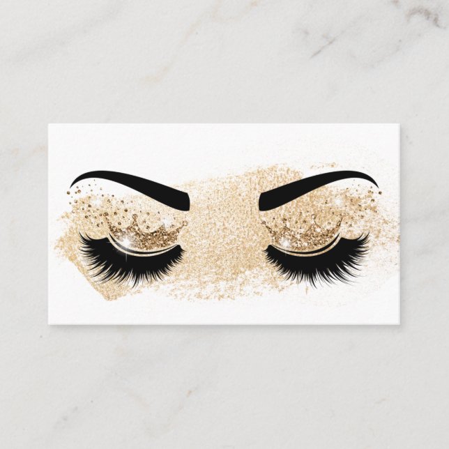 Makeup artist Crown Lashes Beauty Salon Extension Business Card (Front)