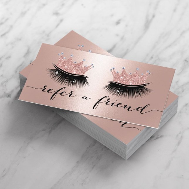 Makeup Artist Crown Lashes Rose Gold Referral (Creator Uploaded)